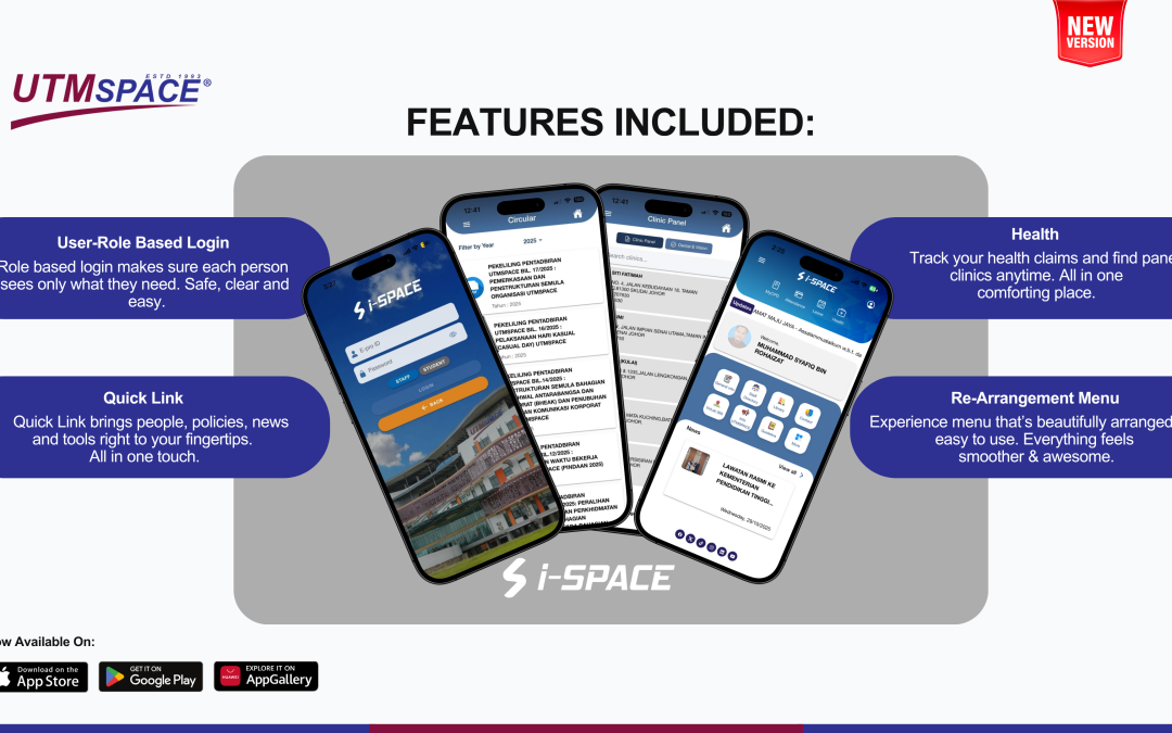 Menaik Taraf Versi Terbaharu Aplikasi i-space (V3.00.01)